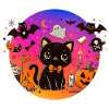 Cute kitten halloween