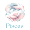 Elegantes Pisces Sternzeichen Aquarell Geschenk