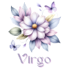 Elegantes Virgo Sternzeichen Aquarell Geschenk