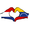Holland Venezuela Flag Hands Heart Shape