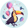 Toucan oiseau anniversaire bébé