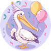 Pelican Bird Birthday Baby