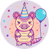Armadillo Birthday Baby
