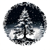 B&W Snowy-Tree Design