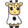 Giraffe Halloween Funny Ghost
