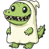 Alligator Halloween Funny Ghost