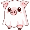 Pig Halloween Funny Ghost