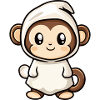 Monkey Halloween Funny Ghost