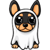 Doberman Dog Halloween Funny Ghost