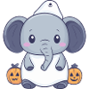 Elephant Halloween Funny Ghost