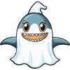 Shark Halloween Funny Ghost