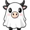 Vache Halloween Drôle Fantôme