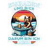 Eisbaden Schäferhund - Bier Eisbader Winterspaß