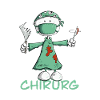 Chirurg Strichmännchen Cartoon