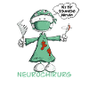 Neurosurgeon Saying Surgeon Stick Figure Cartoon