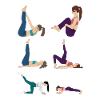 Frauen Pilates Übungen