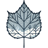 Blatt mit Winterlandschaft