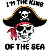 Pirate skull with eye patch
