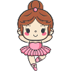 Ballerine classique, design kawaii