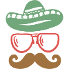 Cinco de Mayo mexikanisch Schnurrbart