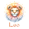 Elegantes Leo Sternzeichen Aquarell Geschenk