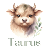 Elegantes Taurus Sternzeichen Aquarell Geschenk