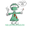 Neurosurgeon Saying Surgeon Stick Figure Cartoon