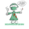 Neurosurgeon Saying Surgeon Stick Figure Cartoon