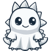 Dinosaur Stegosaurus Halloween Ghost