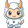 Dinosaur triceratops Halloween Ghost
