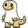 Dinosaur brontosaurus Halloween ghost