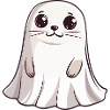 Seal Animal Halloween Funny Ghost
