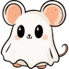 Mouse Halloween Funny Ghost