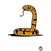 Drôle de dessin animé serpent