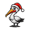 Pelican Bird Christmas