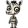Zebra Halloween Comic Funny