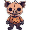 Pig Halloween Comic Funny