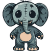 Elephant Halloween Comic Funny