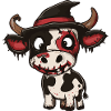 Cow Halloween Comic Funny
