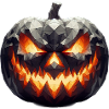 A scary Halloween pumpkin