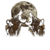 Hyena African Animal Howling Moon