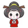 Geisha kawaii illustration