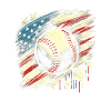 Baseball USA Grunge Design