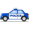 Police Blue and White