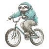 Sloth on Bicycle