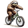 Sloth on Bicycle