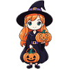 Cute halloween witch