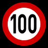 Speed Sign TempoLimit 100 Shield