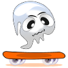 HALLOWEEN COSTUMES GHOSTS SKATEBOARD