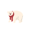 Papa Ours Écharpe Rouge